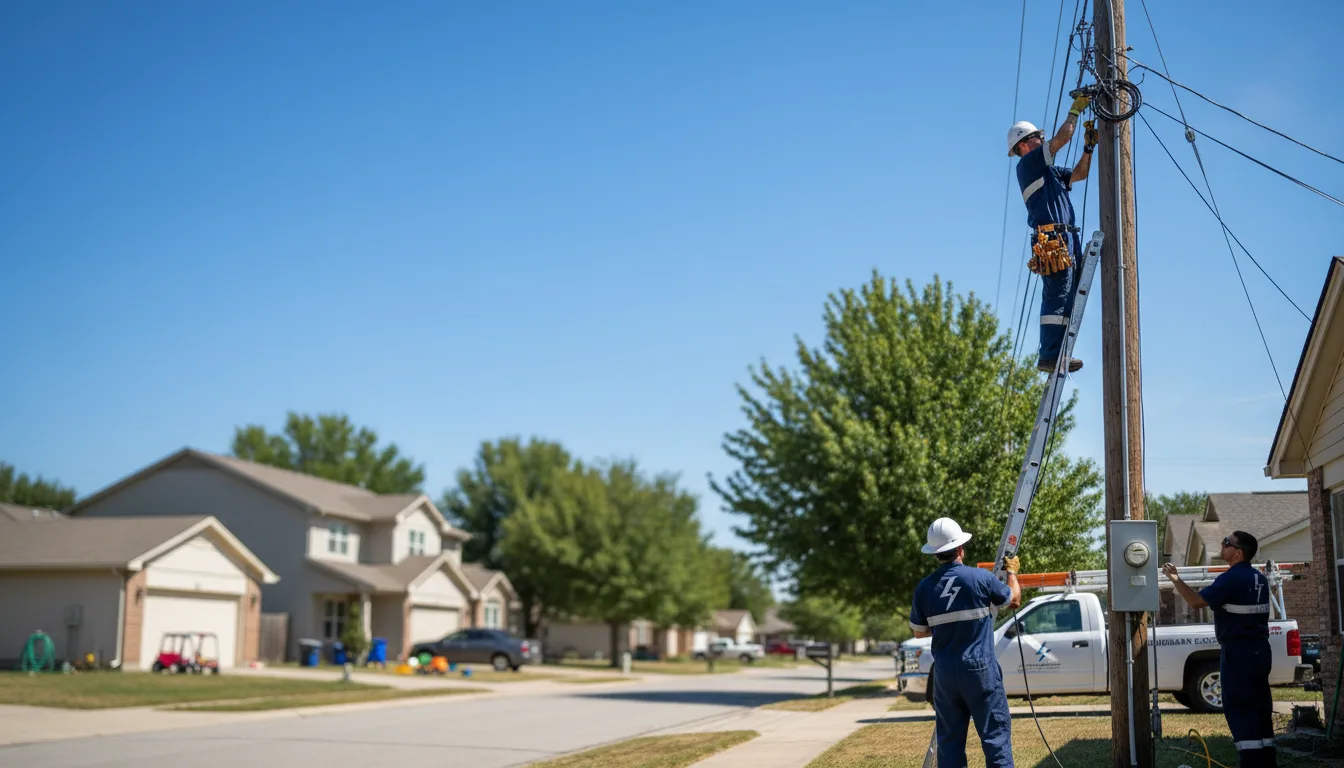 Residential electrician providing installation services in New Summerfield, TX